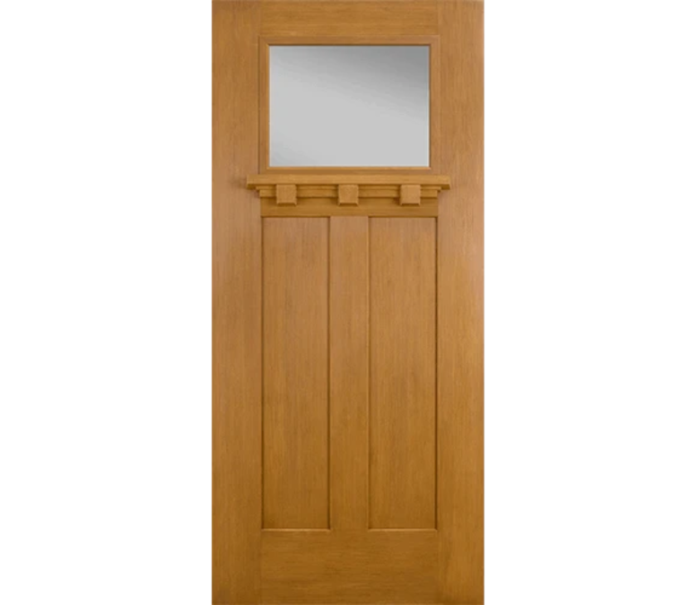 Lexington Craftsman Light Fiberglass Entry Door